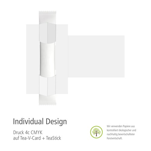 Carte de visite Tea-V-Card inclusif 1 TeaStick (design individuel) thumbnail 5