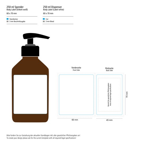 Shower Gel Rosemary-Ginger, 250 ml, Body Label (R-PET) Shower Gel Rosemary-Ginger, 250 ml, Body Label (R-PET)