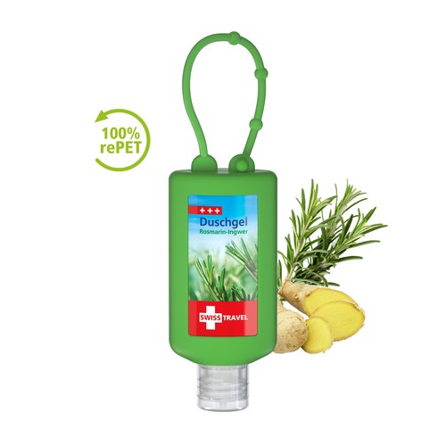 Shower Gel Rosemary-Ginger, 50 ml Bumper (green), Body Label Shower Gel Rosemary-Ginger, 50 ml Bumper (green), Body Label
