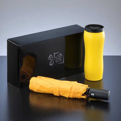 Primo Set: tazza sottovuoto 400 ml e ombrello automatico