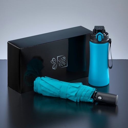 Primo Everyday Set: borraccia 550 ml e ombrello completamente automatico Harvard