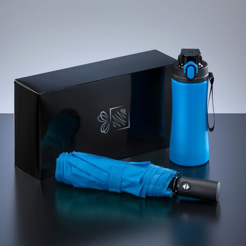 Primo Everyday Set: borraccia 550 ml e ombrello completamente automatico Harvard