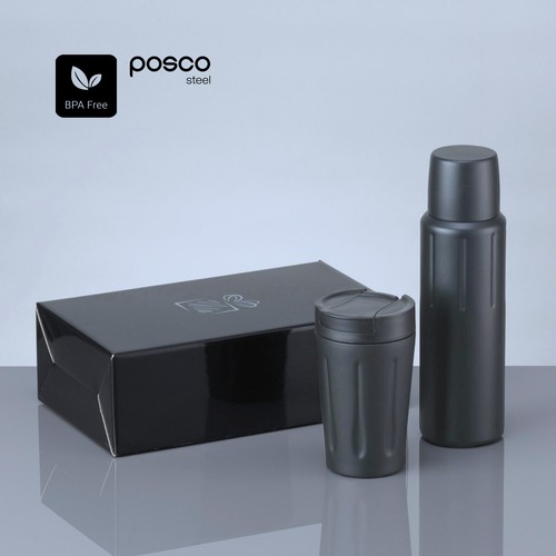 Scandic Set: tazza termica 350 ml e thermos 750 ml