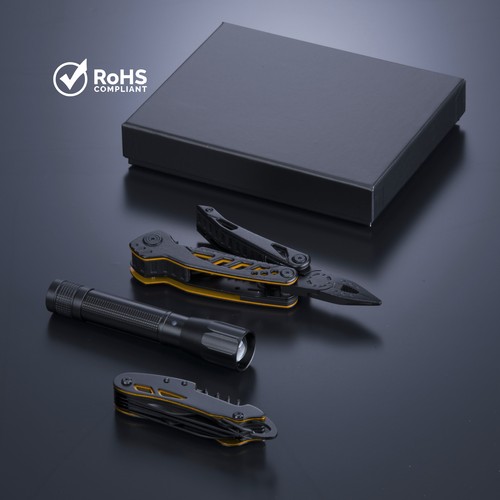 OPTIMA SET II: MULTITOOL, POCKET KNIFE, AND MEDIUM FLASHLIGHT