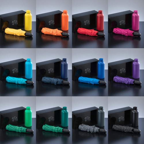 ACTIVE SET: THERMAL WATER BOTTLE AND AUTOMATIC UMBRELLA ACTIVE SET: THERMAL WATER BOTTLE AND AUTOMATIC UMBRELLA