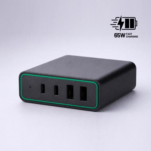 Opti Power GaN caricatore da scrivania 65W (torre di ricarica a 4 porte)