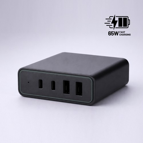 Opti Power GaN caricatore da scrivania 65W (torre di ricarica a 4 porte)