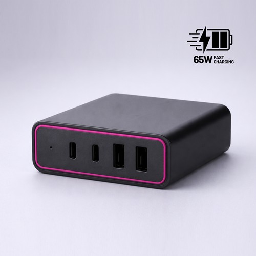 Opti Power GaN caricatore da scrivania 65W (torre di ricarica a 4 porte)