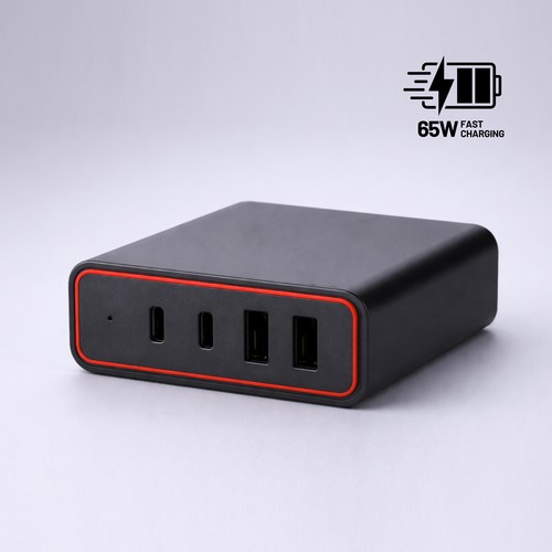 Opti Power GaN caricatore da scrivania 65W (torre di ricarica a 4 porte)