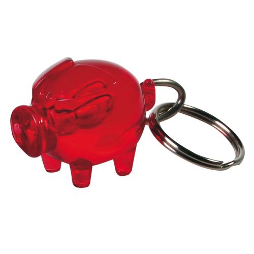 Miss Piggy Keychain recycled - stamped or standard ring