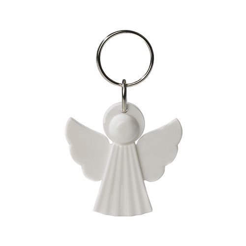 Angel Keychain recycled - stamped or standard ring