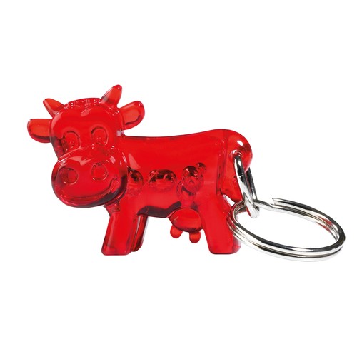 Cow Keychain recycled - stamped or standard ring