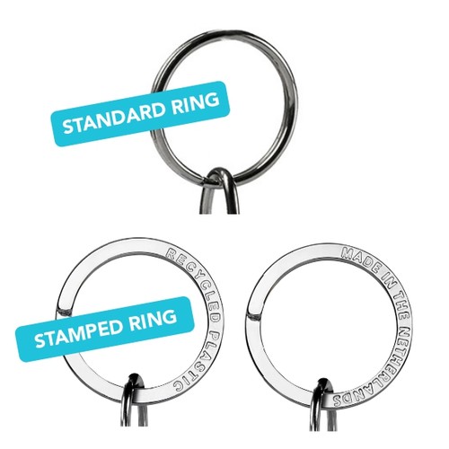 Kylie Keychain recycled - stamped or standard ring Kylie Keychain recycled - stamped or standard ring
