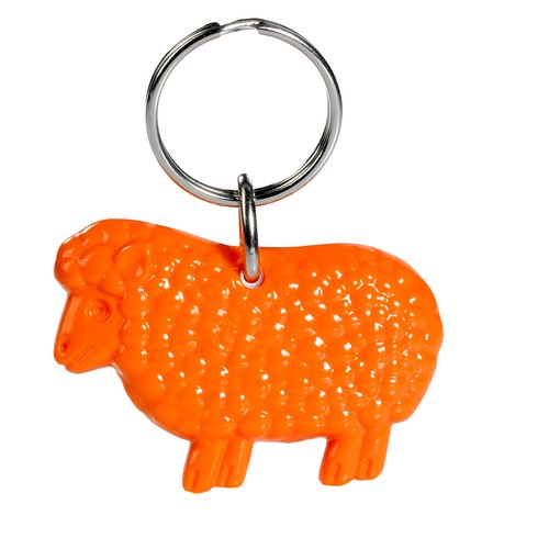 Lamb Keychain recycled - stamped or standard ring