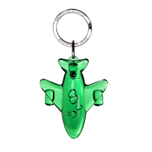 Airplane Keychain recycled - stamped or standard ring