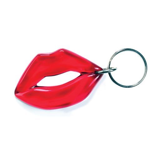Hot Lips Keychain recycled - stamped or standard ring