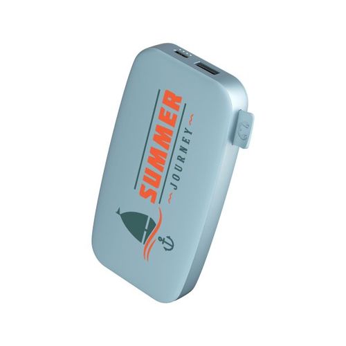 Fresh n Rebel Powerbank 12000 mAh USB-C (Dusky Blue, Impression en quadrichromie recto) - 1