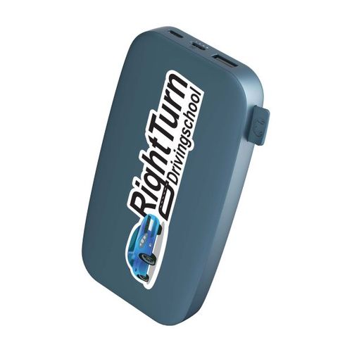 Fresh n Rebel Powerbank 18000 mAh USB-C (Dusky Blue, Impression en quadrichromie recto)