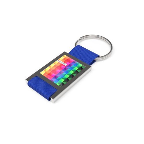 Key Ring Quadro (Noir, Doming en couleur, Pas d'incrustation en couleur)