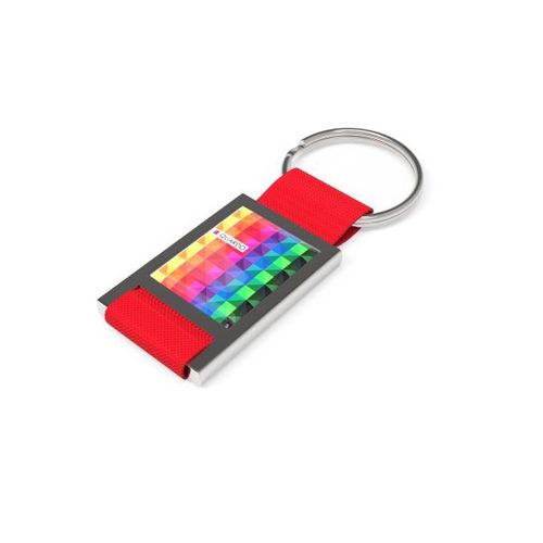 Key Ring Quadro (Noir, Doming en couleur, Pas d'incrustation en couleur)