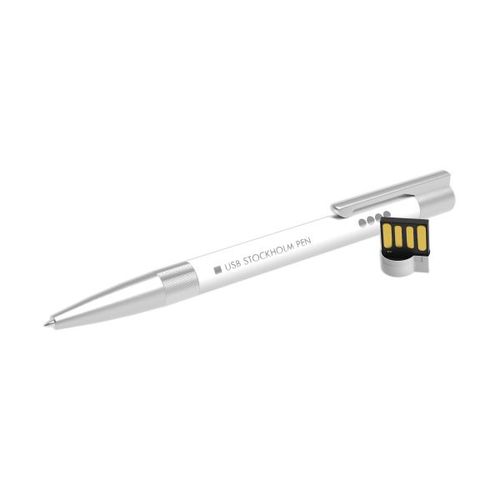 USB Pen Stockholm (Noir, 4 Go 2.0, Pas de téléversement de données, Gravure côté droit)