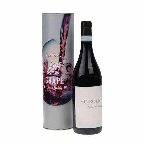 Carton Wine Tube - Brun