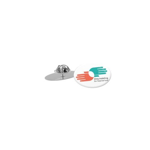 Pin Slim (Ovale moyen, Doming ovale moyen en couleur, Pas d'incrustation en couleur)