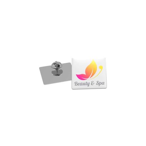 Pin Slim (Ovale moyen, Doming ovale moyen en couleur, Pas d'incrustation en couleur)