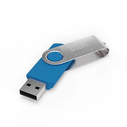 USB Stick Twister (Noir, 64 Go 2.0, Pas de téléversement de données, Gravure recto, Gravure verso)
