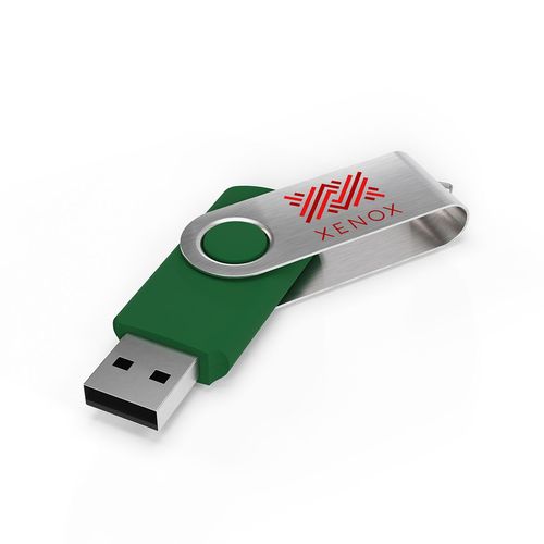USB Stick Twister (Bleu, 64 Go 2.0, Pas de téléversement de données, Impression en quadrichromie recto, Impression en quadrichromie verso)