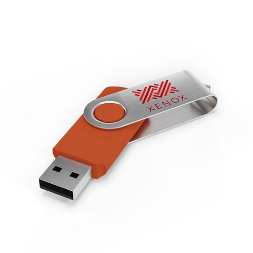 USB Stick Twister (Bleu, 64 Go 2.0, Pas de téléversement de données, Impression en quadrichromie recto, Impression en quadrichromie verso)