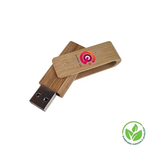 USB Stick Twister Eco (128 Go 2.0, Pas de téléversement de données, Impression en quadrichromie recto)