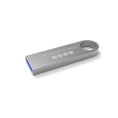 USB Stick E-Circle 3.0 (Argent, 16 Go 3.0, Impression en quadrichromie recto, Pas de téléversement de données)