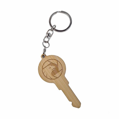 Key Ring Bamboo - Rectangulaire 41 x 18 mm