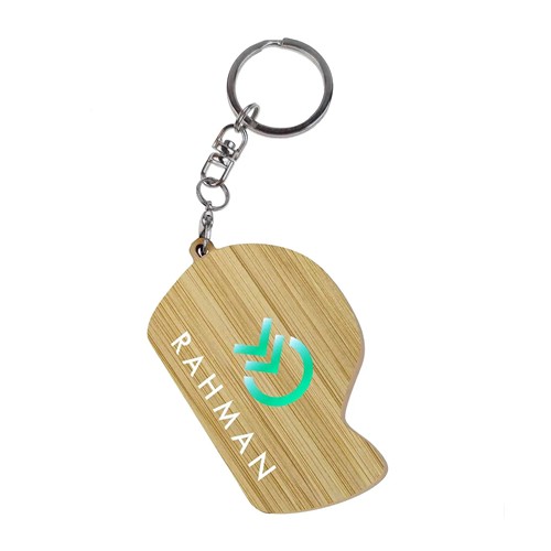 Key Ring Bamboo - Rectangulaire 41 x 18 mm