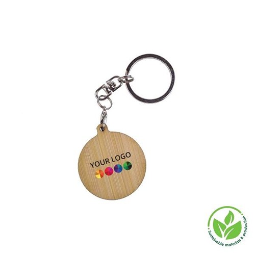 Key Ring Bamboo - Rectangulaire 41 x 18 mm