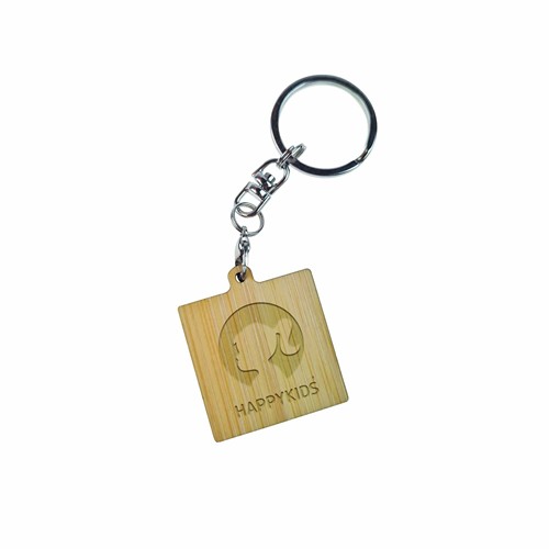 Key Ring Bamboo - Rectangulaire 41 x 18 mm