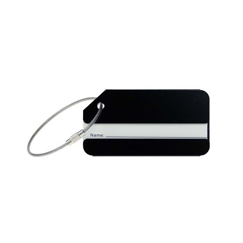 Luggage Tag Aluminium - Noir