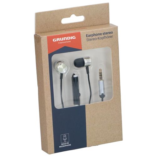 GRUNDIG In-ear earphones with microphone 3.5mm black, Grundig, SquareNuts - Mataro Advice srl