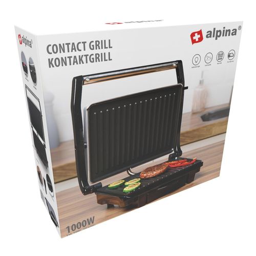 ALPINA Contact Grill 1000W Silver - 1