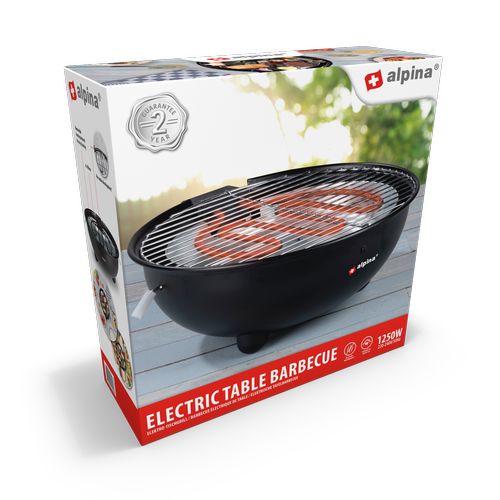 ALPINA Electric Table BBQ 1250W Round - 1