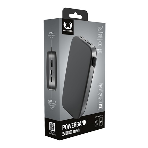 Fresh 'n Rebel Powerbank 24000 mAh USB-C - Vivid Blue - 2