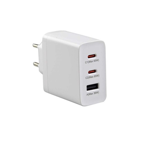 GRUNDIG USB-C 3-Port Charger GaN 65W - Blanc
