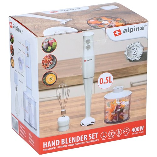 ALPINA Hand Blender 400W 230V - Blanc