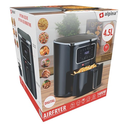 ALPINA Air Fryer 4.5L 1450W Digital - Noir
