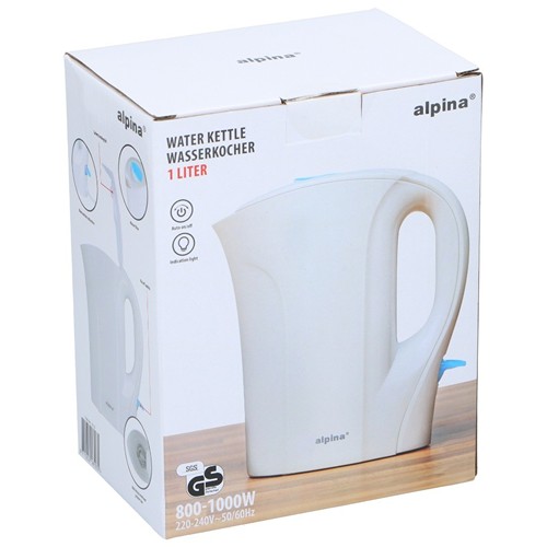 ALPINA Kettle 1L 800-1000W - Noir