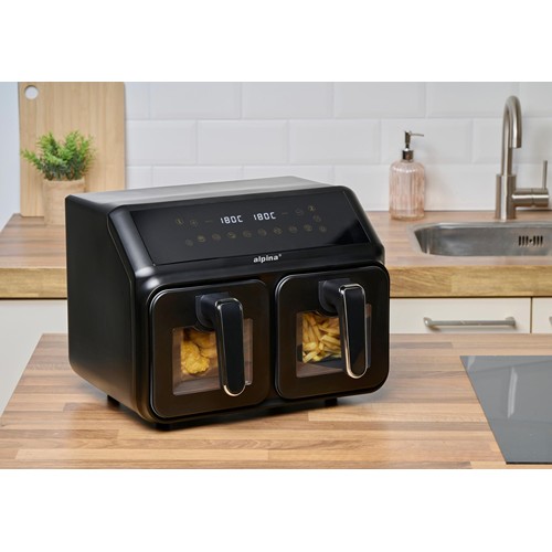 ALPINA Air Fryer 2x4L 1200W - Noir