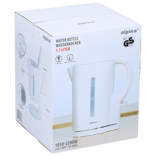 ALPINA Water Kettle 1.7L 2200W - Blanc