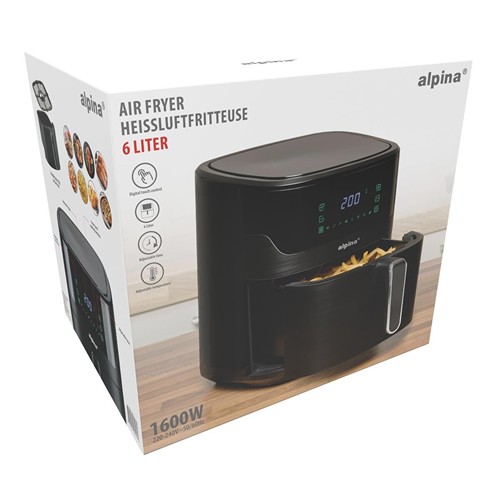 ALPINA Air Fryer 6L 1600W - Noir