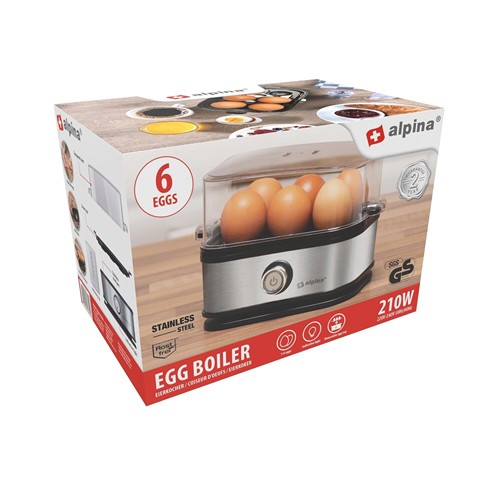 ALPINA Egg Boiler 230V 210W - Argent